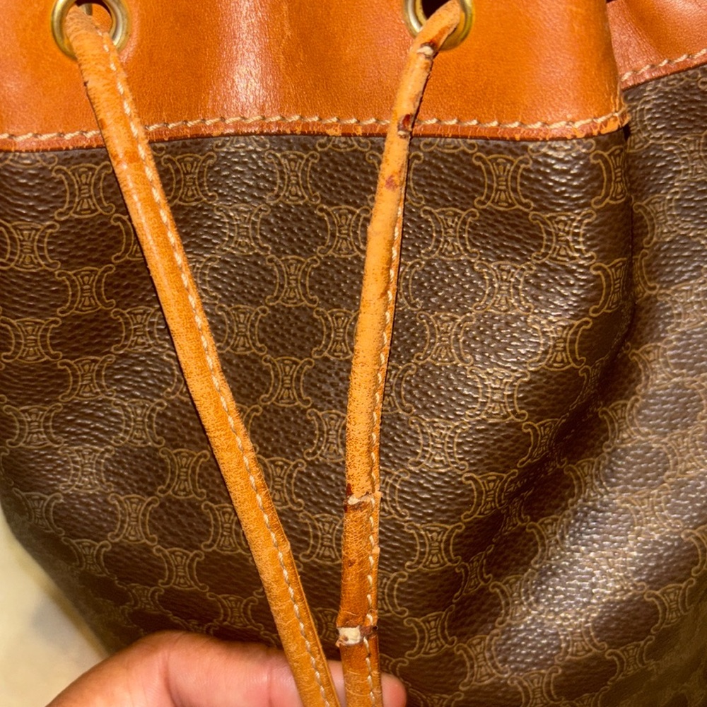 Celine Sac Seau Bucket Drawstring Bag with side pocket /With Dust Bag - Picture 9 of 17
